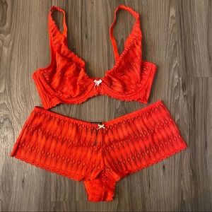 Heidi Klum Intimates Red Lace Panties NWOT